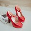thumbnail 12 - High Heels Ankle Strap Ladies Party Pumps Buckle Glitter Prom Casual Shoes Sizes