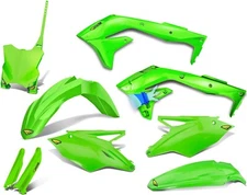 Cycra Powerflow Kawasaki Full Body Plastic Kit-KX 450F-16-18-Green
