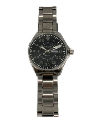 Hamilton+Khaki+Aviation+Men%27s+Black+Watch+-+H646110 for sale