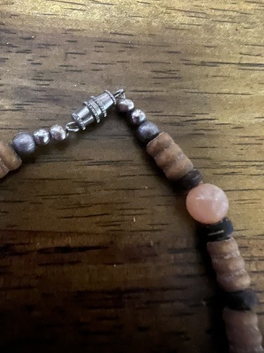 Vtg Unity of Male & Female Celtic Cross Harmony Amulet Pendant Beaded Necklace - Picture 3 of 3