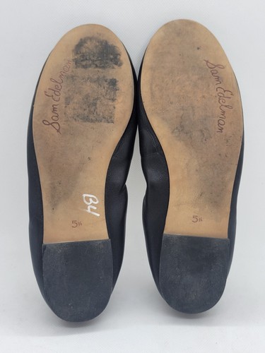 SAM EDELMAN Felicia Black Leather Ballet Flats Shoes Size 5.5 - Picture 7 of 7