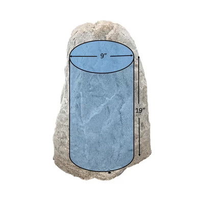 Plastic Fake Rock Cover Gray Concealing Lawn Pipe Well Pump Hide Landscape Decor