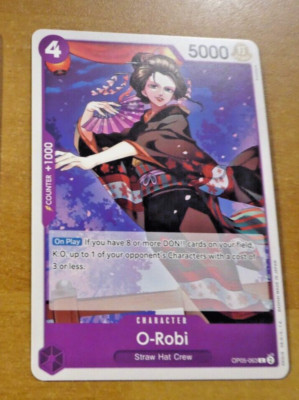 ONE PIECE ENGLISH CARD GAME CARTE O-Robi OP05-063 EN ST18 ST JCC MINT