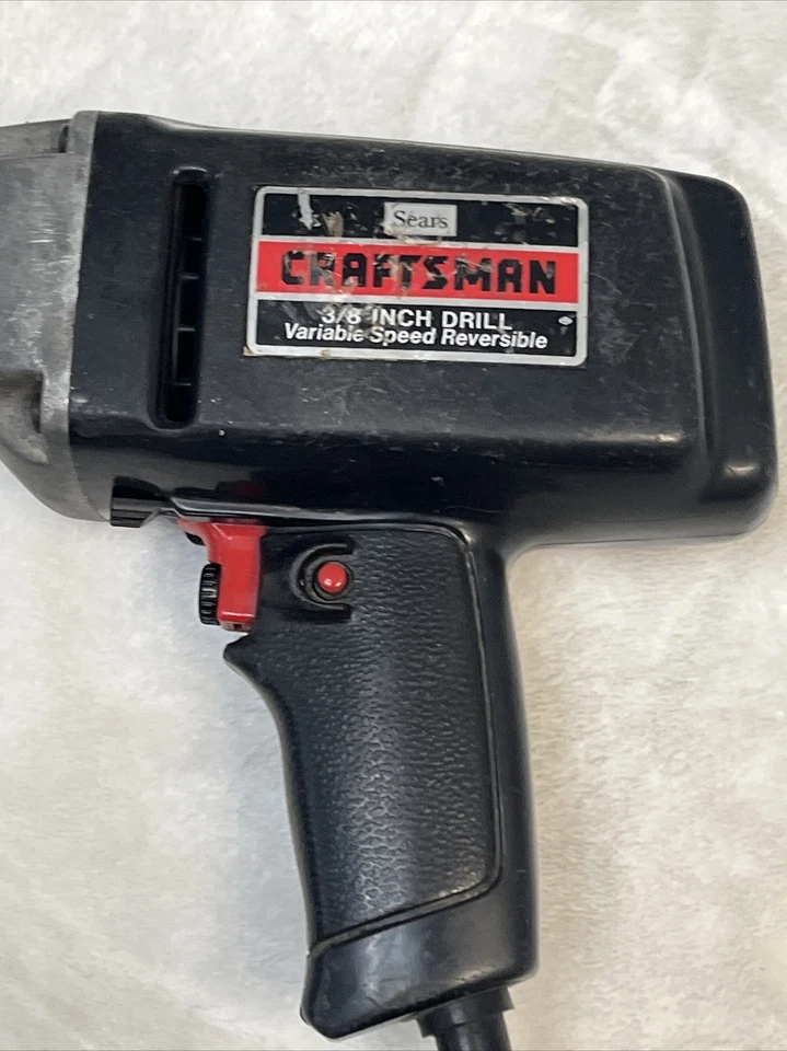 Реверсивная электрическая дрель Sears Craftsman с переменной скоростью 3/8 дюйма модель 315.10514 - Изображение 2 из 4