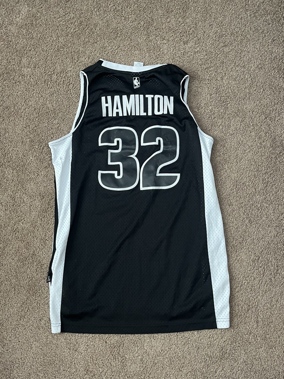 RARE BLACK Reebok Detroit Pistons Youth M Richard Hamilton Jersey