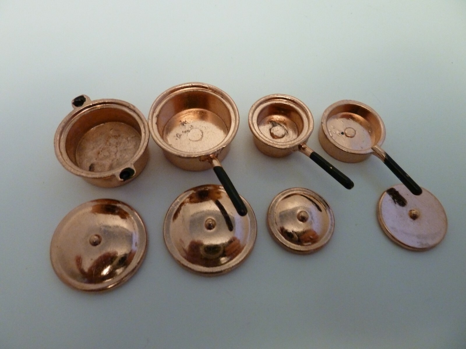 Dolls House Saucepans & Pot Copper Kitchen Accessory Miniature 112th