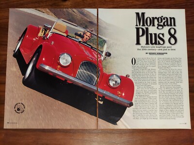 MORGAN PLUS 8 MAGAZINE ARTICLE MALVERN LINK LEAPFROGS PAST 20TH CENTURY