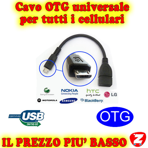 CAVO FEMMINA MICRO-USB USB OTG COMPATIBILE CON NEXUS Y DUOS XOOM ARCHOS - Imagen 5 de 6