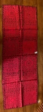 Frankie Welch scarf 31 1/4" x 10 1/4"  Member of Congress - Red - Never used 