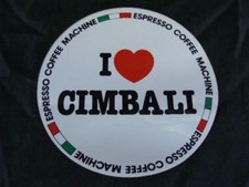 Adesivo sticker i love Cimbali macchine caffè espresso old vintage bar italy