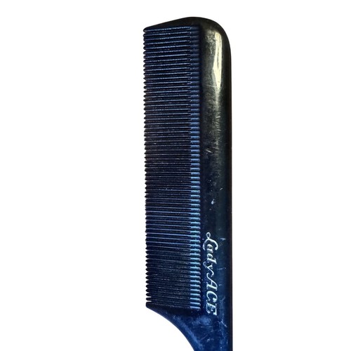 Vintage Lady Ace Comb Rat Tail Comb Black - Imagen 2 de 2