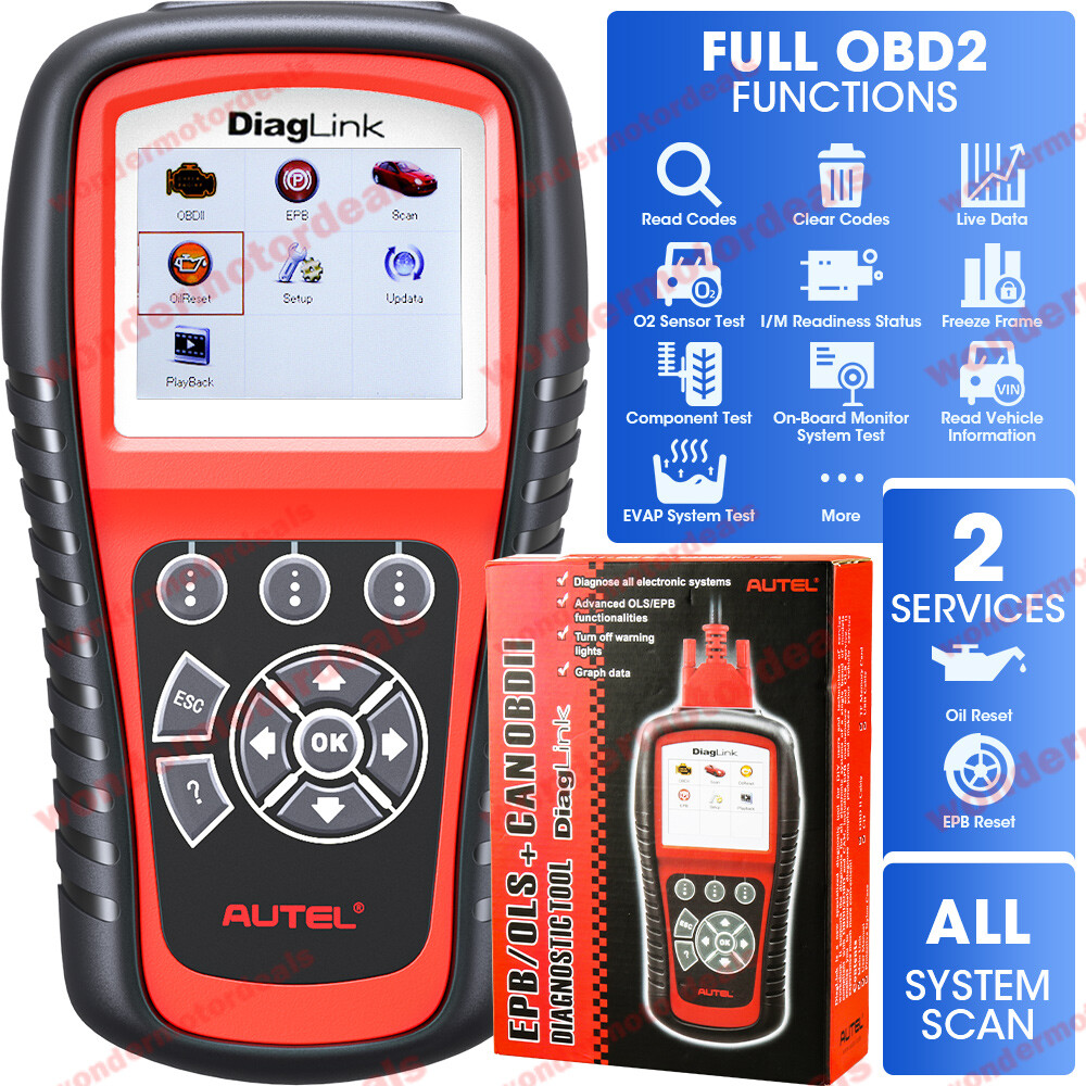 Autel DiagLink OBD2 Car Diagnostic Scanner ABS SRS EPB Oil Reset