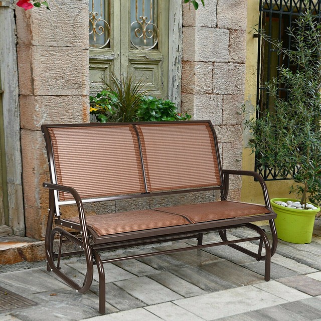 Patio Glider Rocking 2 Person Outdoor Bench for sale online
