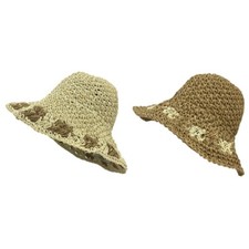 Unisex Crochet Bucket Hat Ladies Outdoor Sports Fisherman for Women Casual