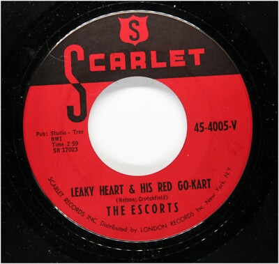 ESCORTS Doo Wop Hot Rod Leaky Heart & His Red Go-Kart/I Will Be Home Again HEAR