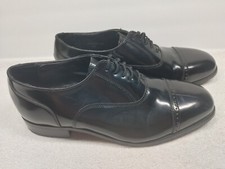 Florsheim Lexington 17067-01 Mens Size 9D Black Leather Dress Shoes Cap Toe