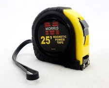 25' Power Tape Measure, Dual Sided, Auto Blade Lock, Magnetic Blade Tip, #52202