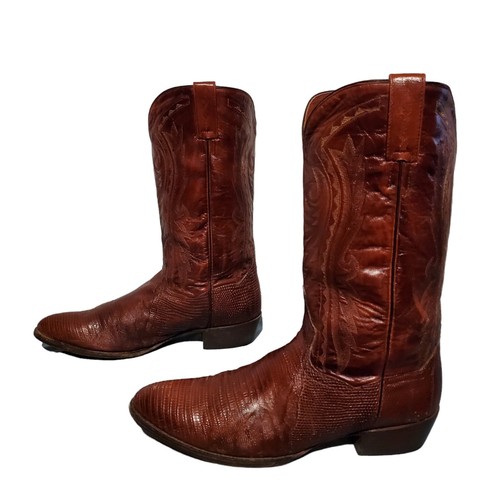 Justin bottes de cow boy exotiques teju en peau de lézard