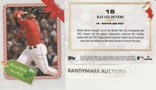 Rafael Devers BOSTON RED SOX 2021 TOPPS ADVENT CALENDAR HOLIDAY CARD 15 SP 434