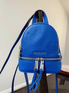 michael kors mini backpack blue