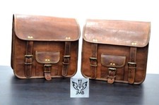 Borsa da sella marsupio laterale per moto in pelle marrone 2 borse marsupio l...