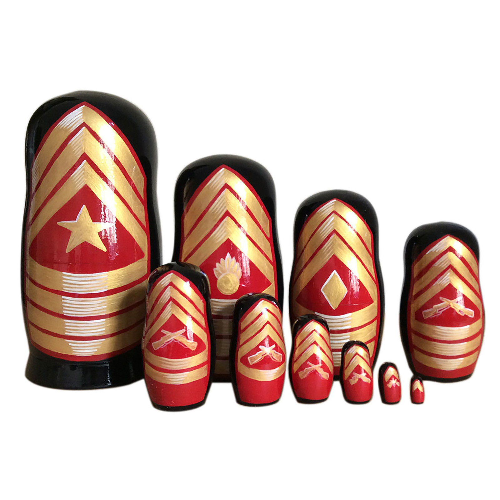 Nesting dolls American ranks of sergeants. matryoshka Hand-painted 10 /25cm Nesting dolls American ranks of sergeants. matryoshka Hand-painted 10 /25cm
