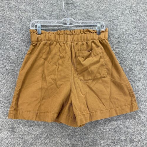 Old Navy Shorts Women S Small Brown High Rise Chino Belted Cotton Pockets Casual - Picture 2 of 11