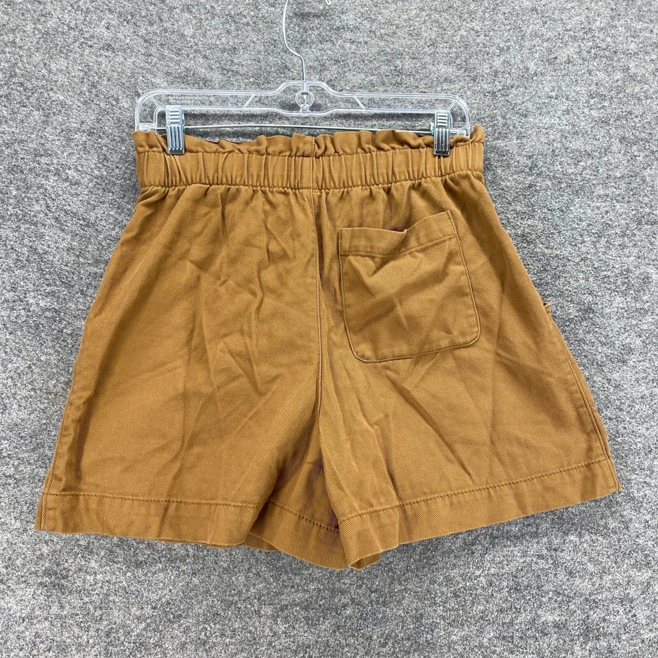 Pantalones Cortos Antiguos Azul Marino Para Mujer S Pequeños Marrón Alto Chino Cinturón Algodón Bolsillos Informales Foto 2 de 4