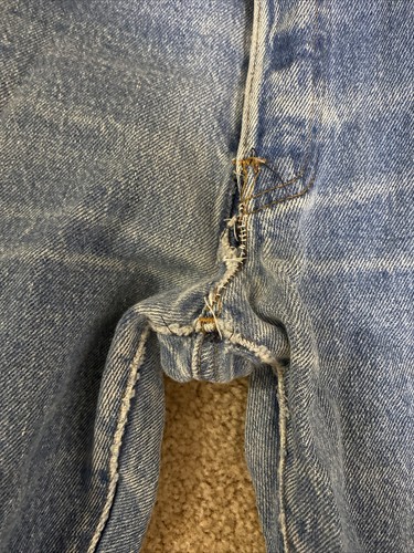 vintage mens levis 501-0155 denim button fly jeans 36x32 1970s? - Picture 4 of 12