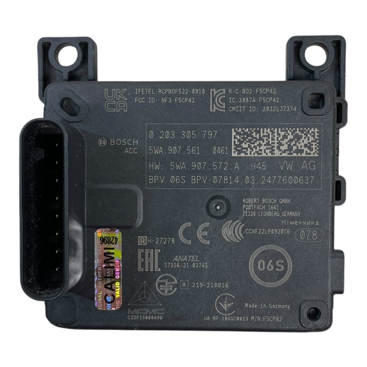 audi A3 レーダーセンサー中古品5Q0907561G 2022-2025 Audi A3 cruise control distance radar sensor