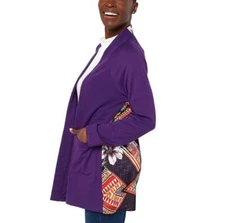 Attitudes by Renee Mix Media Casa Comfy Cardigan Electric Tribe