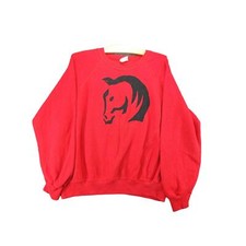 Vintage Sturdy Sweats by LEE Womens Sweatshirt Size XXL Red Horse Made in USA