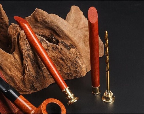1PC Creative 2 in 1 Wood Tobacco Pipe Tamper Copper Cigar Pipe Cleaning Tools - Picture 8 of 11
