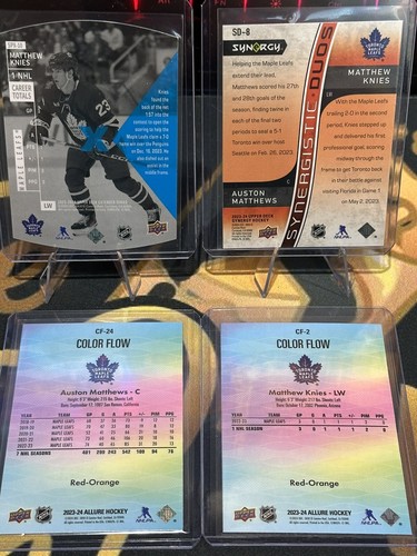 23 24 Allure Color Flow Auston Matthews +Knies + Duo /599 Toronto Maple Leafs - Picture 2 of 5