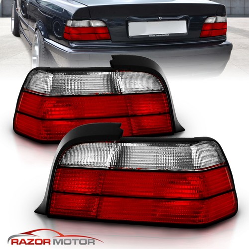 19921999 Red Clear Tail Light Assembly Pair for BMW E36 Coupe Left