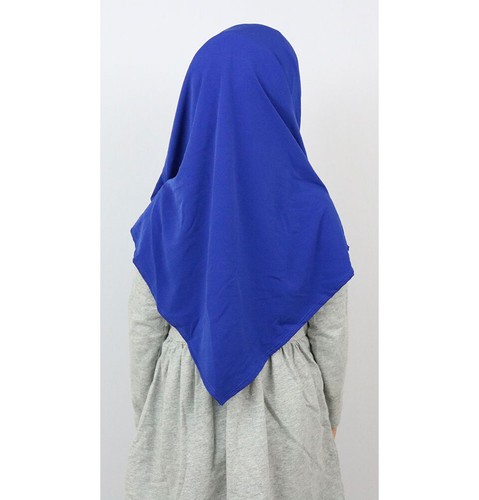 Sciarpa e berretto hijab Firdevs Islamica bambina pratica facile Amira blu reale - Foto 3 di 4