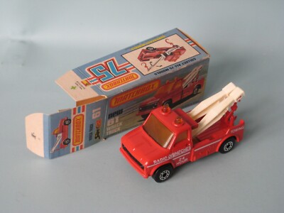 Matchbox MB-61 Ford Wreck Truck 24 Hour Tampo Boxed Superfast Lesney England rot