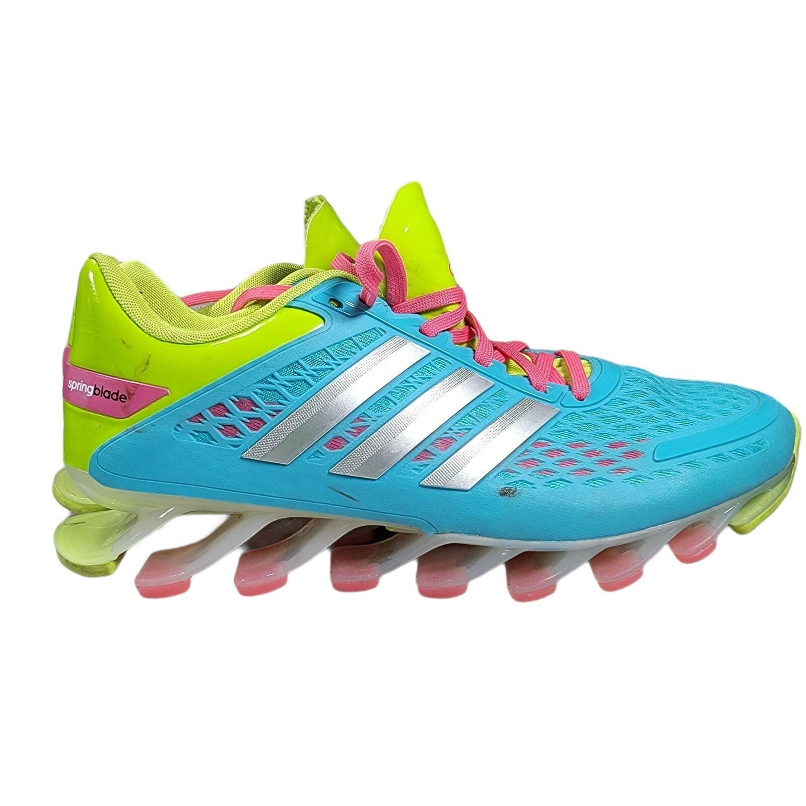 Adidas Springblade Razor Blue Lime Green Pink Running Athletic Shoes Sz | eBay