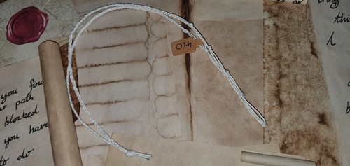 handmade white thread cord macrame knot pouch crystal car mirror hanger #410 - Picture 2 of 6