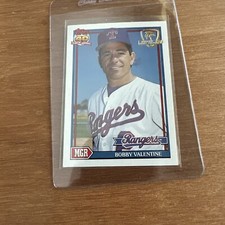 1991 Topps Desert Shield 489 Bobby Valentine Rangers Sharp Corners&Surface MT