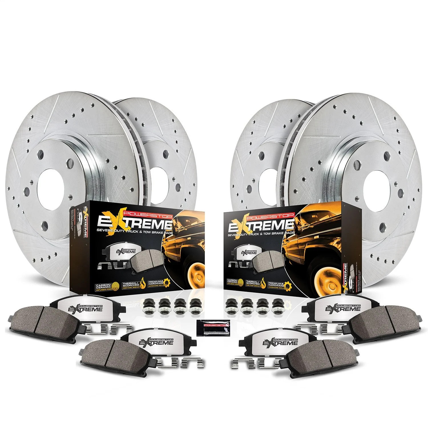 Power Stop K5575-36 Truck and Tow Z36 Brake Upgrade Kit Cross-Drilled/Slotted Ro