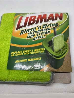 Libman Rinse 'n Wring Mop   Microfiber, Grip Handle, Hanging Loop