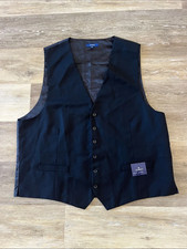 NWT Gioberti Men  s Black Button Front Suit Vest Size 3XL