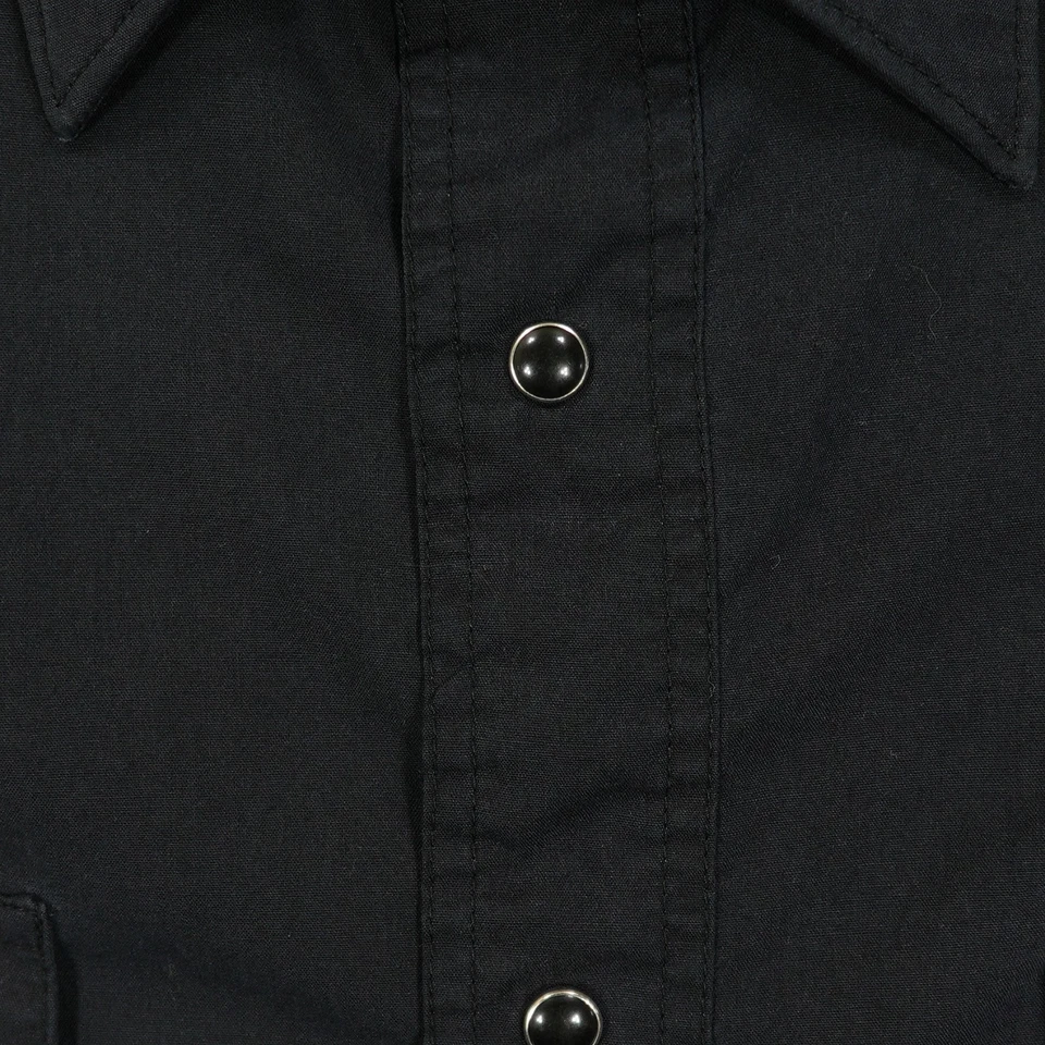 Vintage Rustler Shirt Mens Large Black Long Sleeve Pearl Snap Western Cowboy - Image 4 of 4