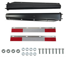 Black Straight Spring Loaded Mud Flap Hanger Set for Semi Trucks Trailers, 2 pcs
