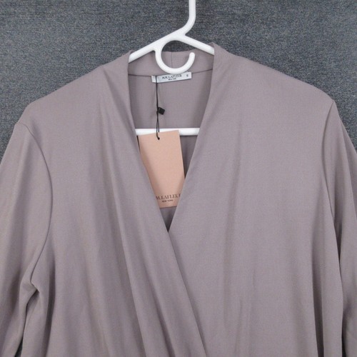 MM LaFleur Top Damen M Deneuve 4.0 Bluse Raincloud grau V-Ausschnitt Langarm - Bild 2 von 10