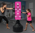 Heavy Duty Pink Punch Bag Free Standing Women Boxing Kickboxing Training MMA