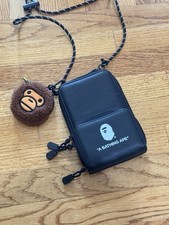 A Bathing Ape BAPE Black Crossbody Bag Adjust...
