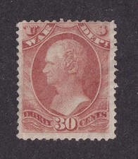 MATT'S STAMPS US SCOTT #O92 WAR DEPT. 30-CENT OFFICIAL ISSUE, MRG