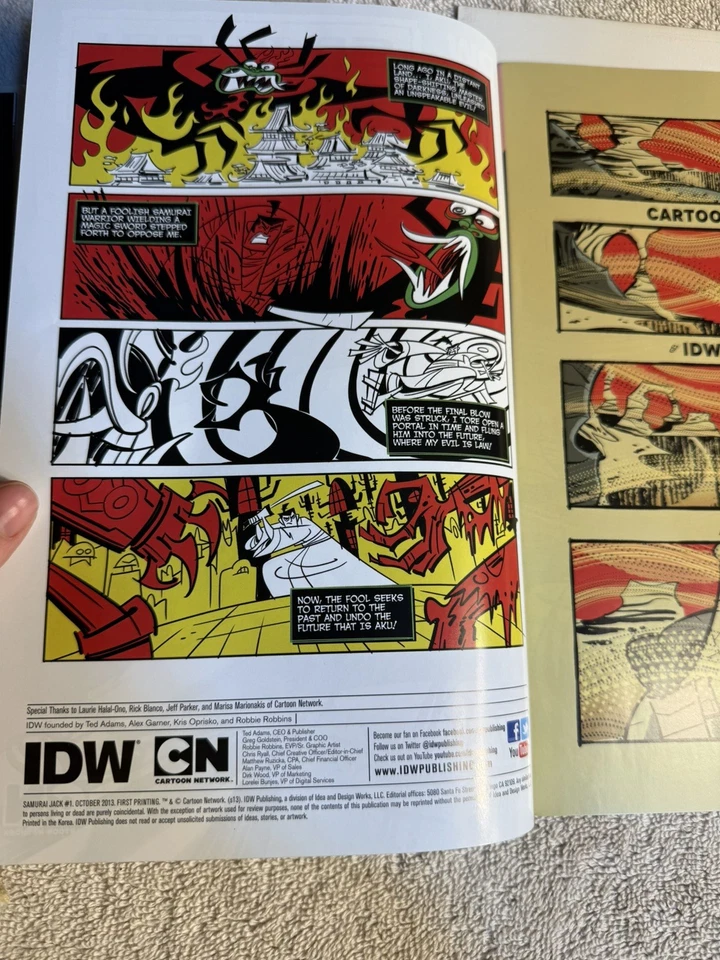 Samurai Jack #1 Comic-Con Variante ECCC IDW 2013 RARO Jim Zub Andy Suriano Boceto Foto 4 de 4